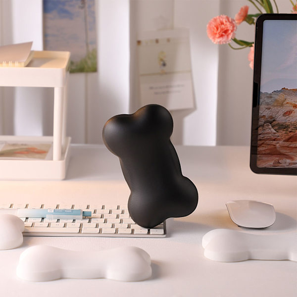 Mus håndledsstøtte Vandtæt ergonomisk hudvenlig Komfortabel tastatur håndledsstøtte til hjemmearbejde Sort
