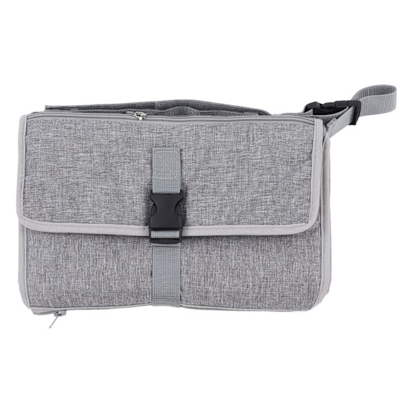 Baby Portable Nappy Changing Mat Large Storage Capacity Foldable Pillow Waterproof Infant Travel Changing Mat Grey