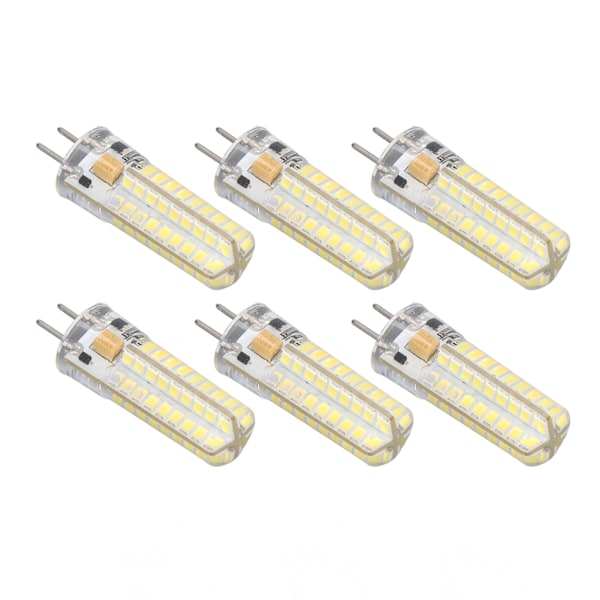 6 kpl GY6.35 LED-lamppua 7W AC DC12V 700lm 72 LEDiä 360 asteen LED-maissilamppu riippuvalaisimiin kattovalaisimiin valkoinen valo (6000K-6500K)