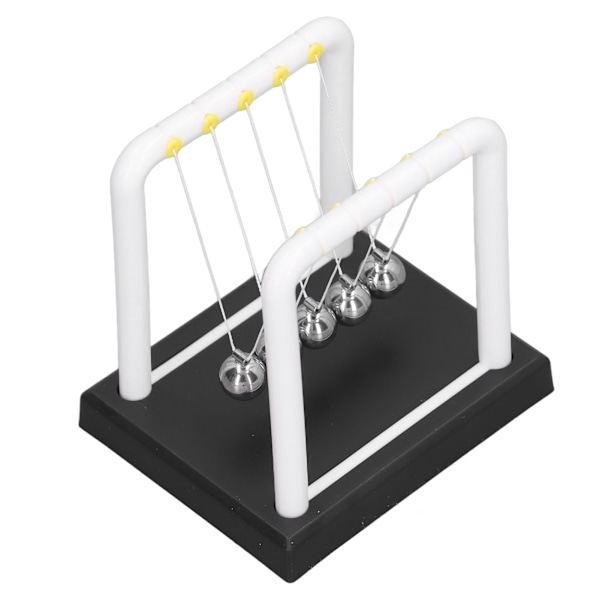 Newtons Vugge Balanse Baller Vitenskap Fysikk Læring Stress Relief Skrivebord Dekor Sving Ball Hvit 3.5 X 2.91 X 3.7in