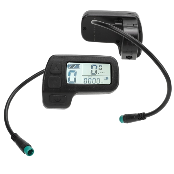 Elcykel LCD-skärm Vattentät kontakt Data Display Meter 24V 36V 48V Universal för elcykel