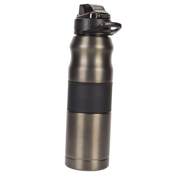 Rustfri Stål Vakuumisoleret Flaske 22oz Holdbar Termisk Sports Kop Vandflaske til Rejser Sport Sort