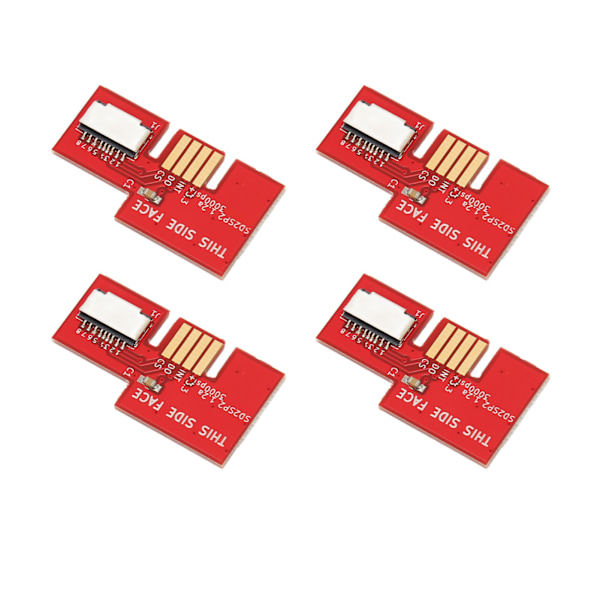 Konsol Micro Storage Card Adapter Spilkonsol Hukommelseskortlæser til GC SD2SP2 SDLoad SDL 4stk Rød