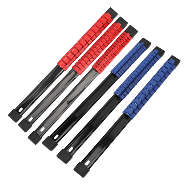 Socket Clip Rail Holder 1/2 3/8 1/4 Multifunktionel Plast Socket Organizer til Værktøjsskab 6PCS