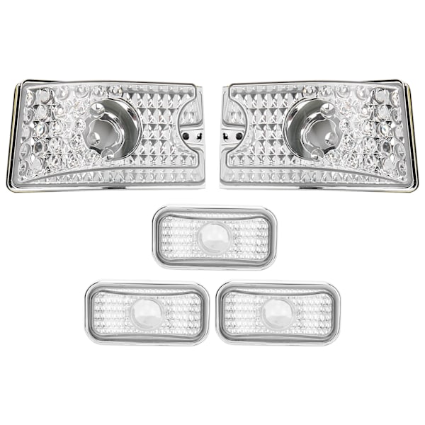 Bil Top Lamphus med gula LED-lampor Transparent lins 15060523 Ersättning för Hummer H2 SUV 2003-2009