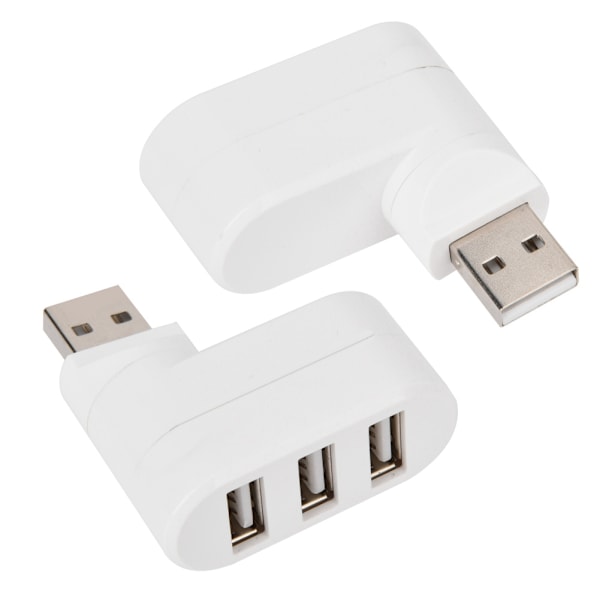 USB-hubbartsportar USB 2.0 Mini Rotate Splitter Adapter Hub för PC Notebook Laptop Mac Vit