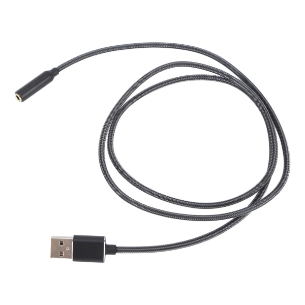 USB-lydkort USB til 3,5 mm jack lydadapter Eksternt stereolydkort for hodetelefoner 4 Core