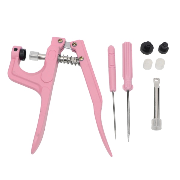 Genomföring Maskin Handpress ansträngning Sparande aluminium Enkel hantering Genomföring Eyelet Tool Kit för Punch Craft DIY Pink
