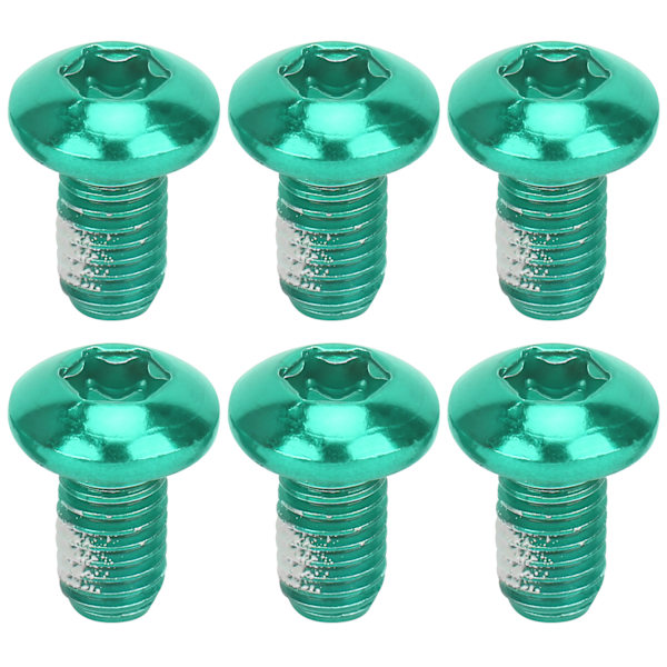 M5x10mm Mountainbike Bromsskiva Titan Stål Skruv Cykel Universal T25 Head Bultar Grön