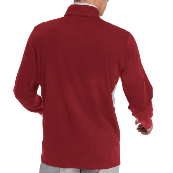 T-skjorte med stativ krage (rød M) M red