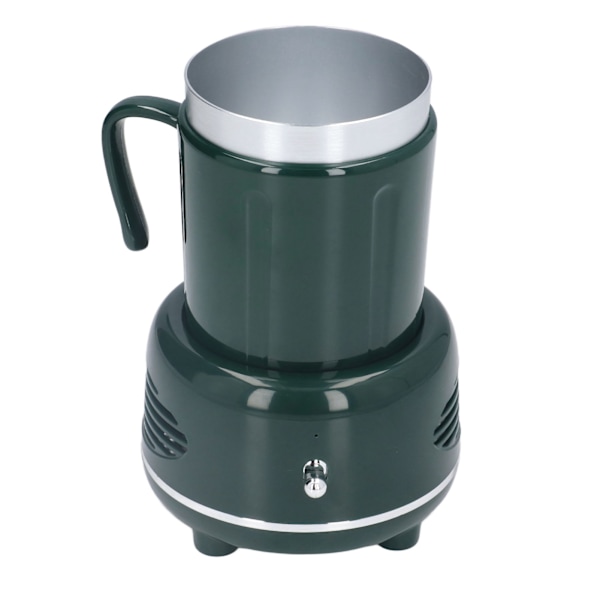 Kyl- och värmekopp med enkel användning, snabb kylning och uppvärmning, aluminiumkropp, stabil halkfri kaffevärmare för kaffebjörn, grön