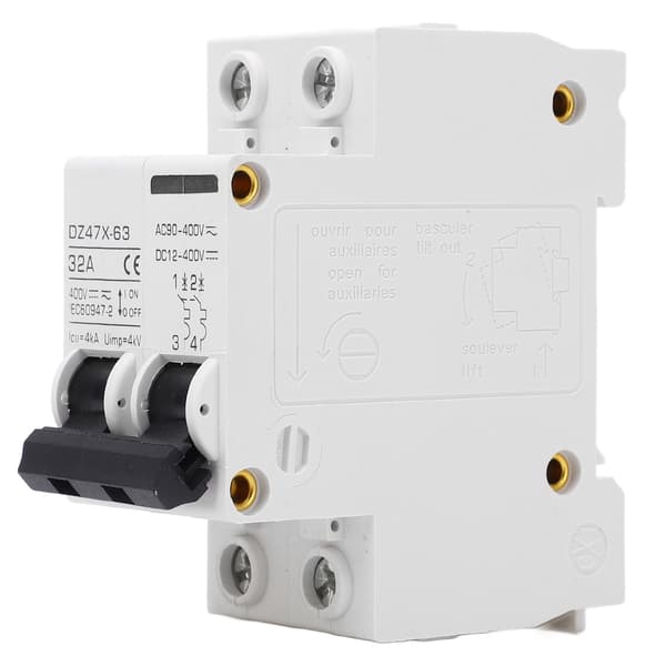 2P Miniature afbryder DIN-skinne montering afbryder til solsystem DC12-400V AC90-400V 32A