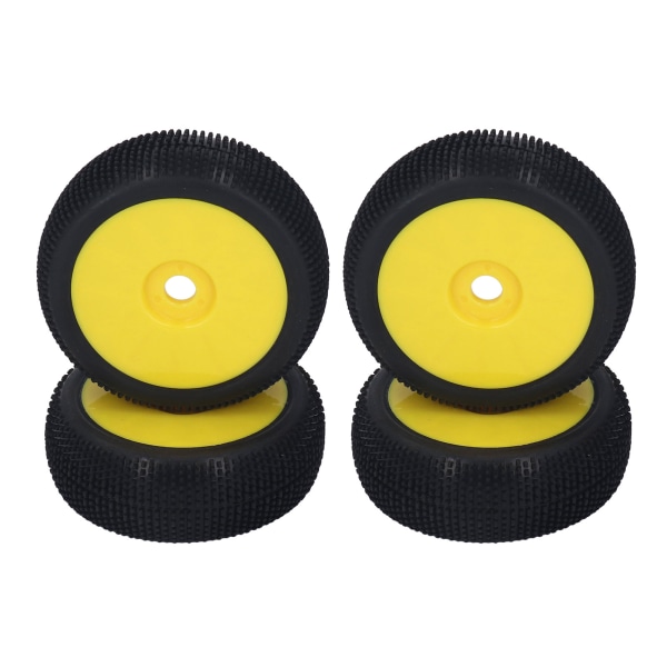 4 kpl RC-kumirenkaat, vahva pito, korkea kulutuskestävyys, joustavat 17 mm:n pyörät Redcat Yellowille