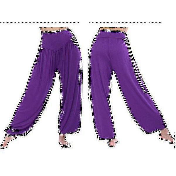Joogahaaremihousut naisille XL Violetti