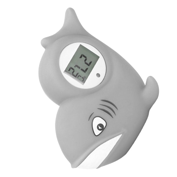 Badtermometer för barn med tecknad figur, IPX7 vattentät, bärbar vattentemperaturmätare för spädbarn, grå