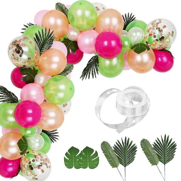 Tropical Flamingo födelsedagsfest dekorationer Kit - 83 delar