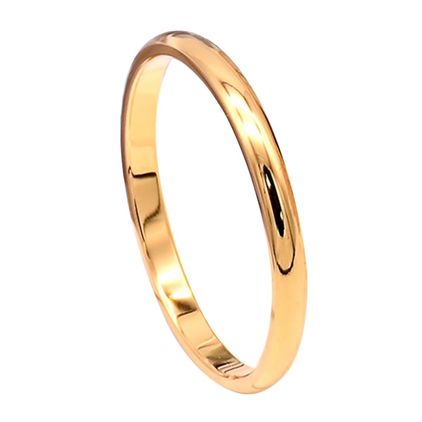 Parring Alsidig Delikat Titanium Stål Geometrisk Fingerring Til Banketfest Jubilæumsforlovelse Golden US6