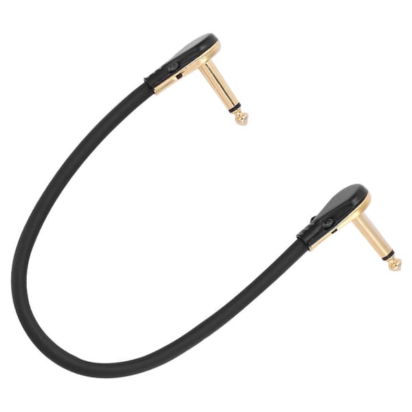 Hållbar 30 cm gitarr effektpedalbräda patchkabel sladd 1/4\" platt rätvinklig kontakt