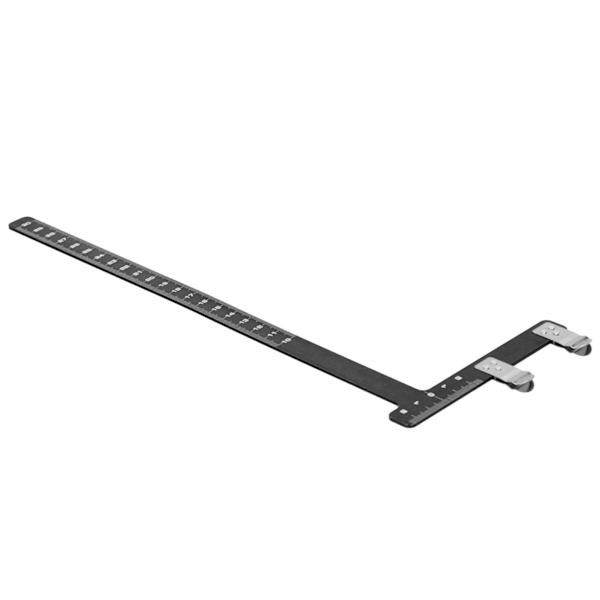 Justeringsbåge L Form Korda Avstånd Fyrkantig linjal Aluminiumlegering Mätverktyg Svart