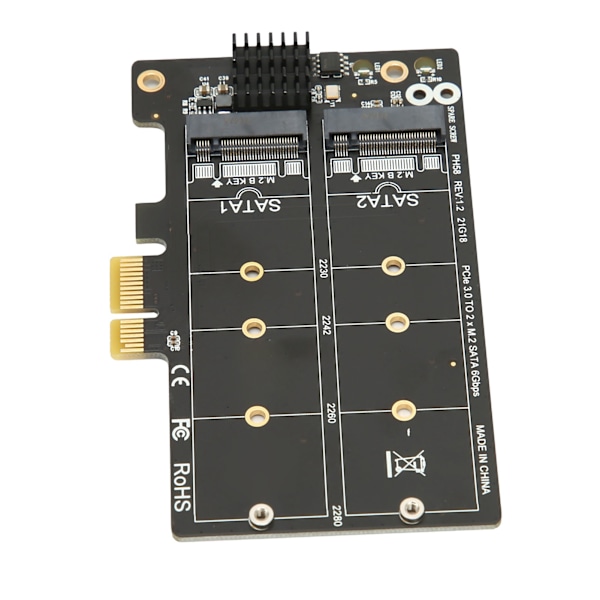 Adapterkort M.2 SATA til PCIE Dual Disk Array Kort Transmissionsstabilitet Udvidelseskort