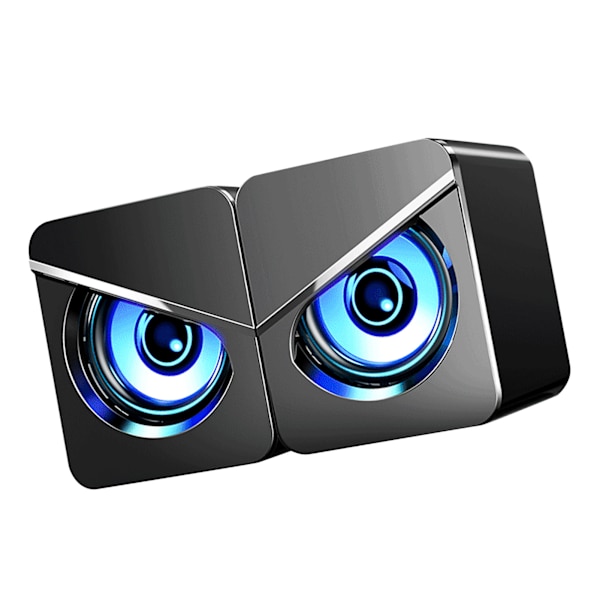 1 par stationär datorhögtalare Multifunktion Snygg Stark bas 4D Stereoljud USB trådbunden högtalare för hemmet