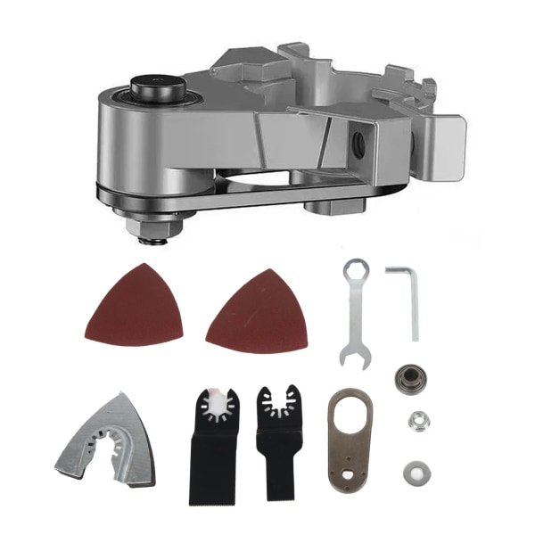 Vinkelslipmaskin Universalhuvudadapter Metall Komplett Vinkelslipmaskin Oscillerande Adapterverktyg för Utbyte