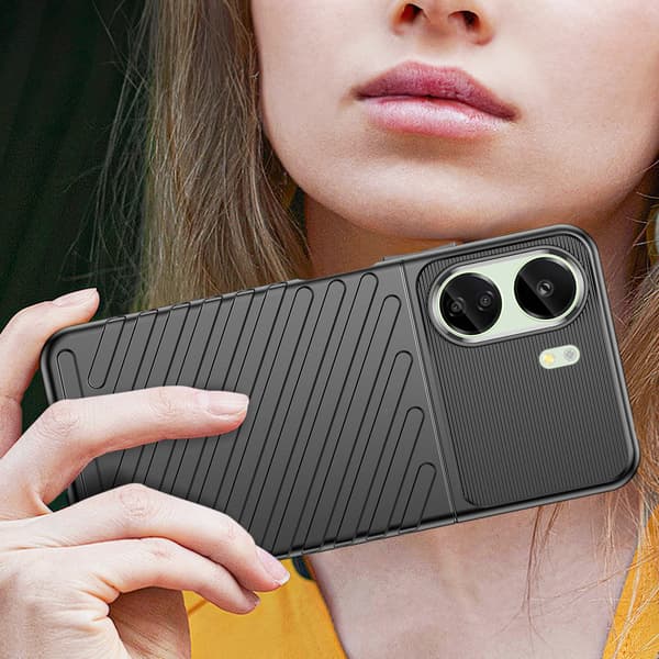 Suojakotelo Thunder Case Xiaomi Redmi 13c:lle - Musta 0.0