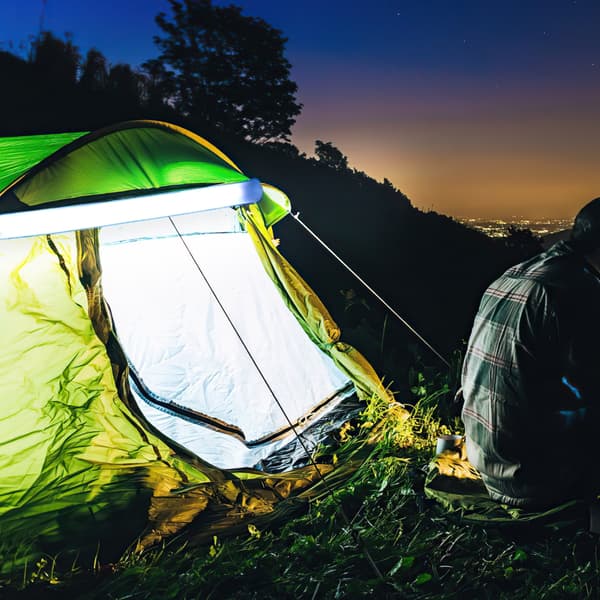 Oppblåsbar Campinglykt Lysrør USB-drevet Lommelykt Sammenleggbar Reise Campinglys