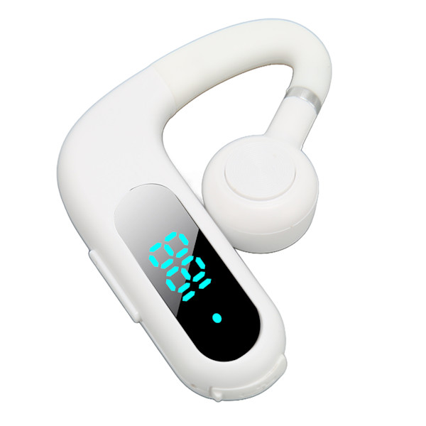 Bluetooth kuuloke V5.3 melua vaimentava hands free -kuuloke Ultrakevyt kannettava 180 astetta pyörivä mikrofoni yrityksille valkoinen