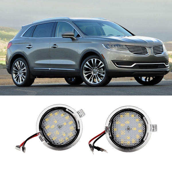 2 stk LED Under Side Bakkespeil Puddles Lys Lampe Passer til Ford Bil Tilbehør