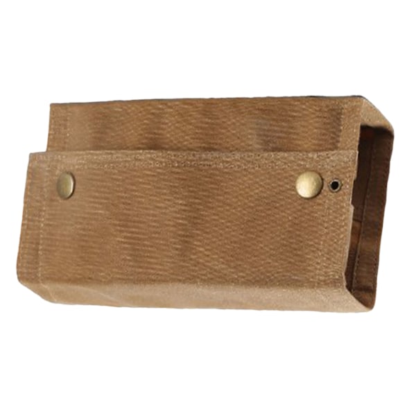 Fällbar kryddflaska väska för utomhusbruk med 9 fickor, bärbar canvas kryddburkshållare för camping, grillning, picknick, khaki