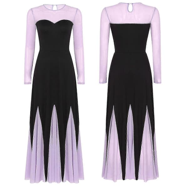 Ursula kostume til kvinder, fancy kjole, rollespil, ærmeløs, A-line maxikjole sort Black 4XL