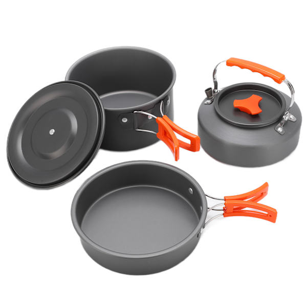 Kastrull med Serviskombination Halkskydd Non-stick Beläggning Lätt att Rengöra Camping Köksredskapsset