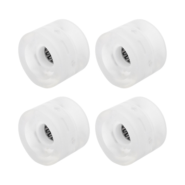 78A 60x45 mm højelastisk skateboard flashhjul PU fyld til Longboard Cruiser Board (hvid)