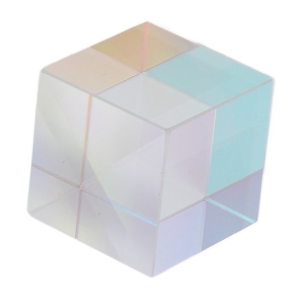 Prisme Cube Optisk Glas RGB Dispersion Farve Cube Sun Catcher X Cube Prisme Fødselsdagsgave 15x15x15mm/0.6x0.6x0.6in