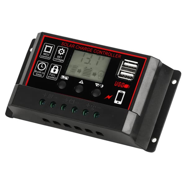 12V 24V 50A Solcelle Oplader Fotovoltaisk Controller USB 5V Output med Digitalt Display