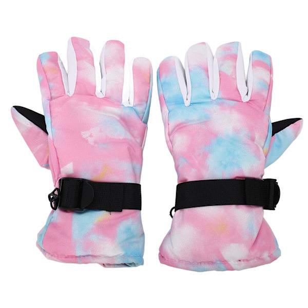 Udendørs Skihandsker Anti-Slip Tykkede Termiske Handsker Cykling Vandafvisende Touchscreen Fuld Finger Handsker Pink