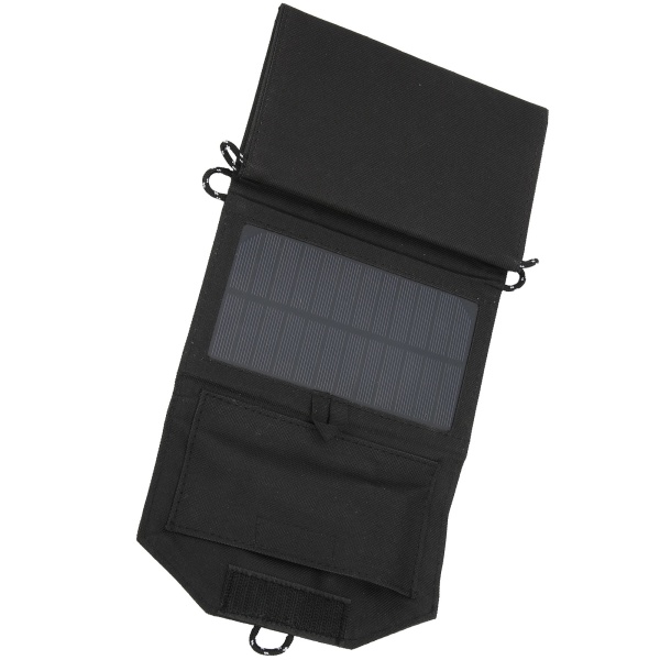 7,2 W Solpanel Vikbar Bärbar Solar Laddarpanel med USB gränssnitt för telefonladdning Svart