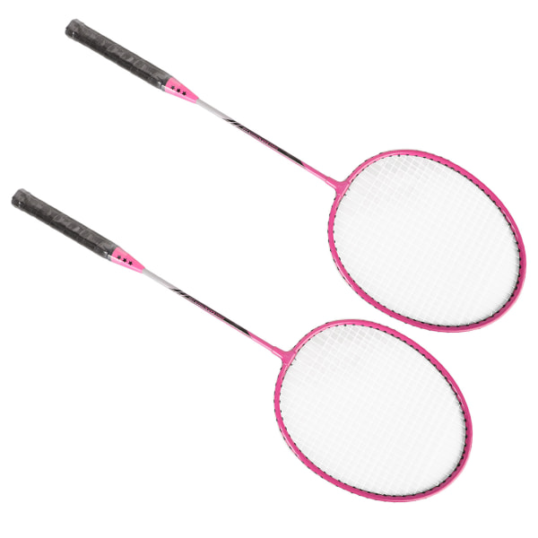 Badmintonracketer Jernlegering Lette badmintonracketter med 3 baller for nybegynnere Studenttrening Rosa
