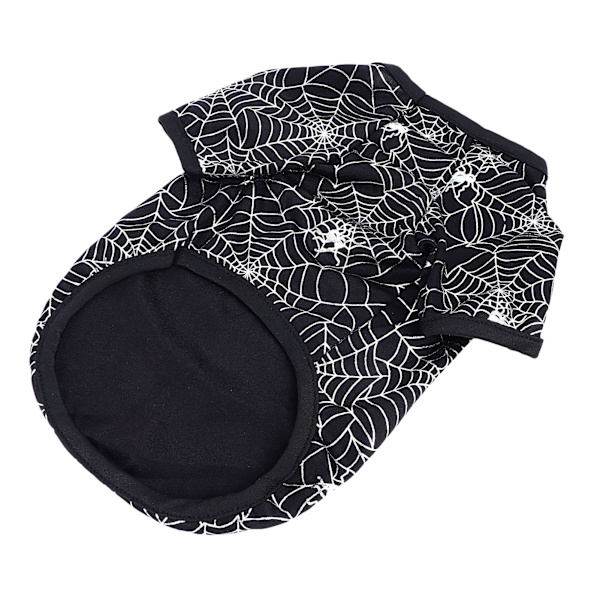 Halloween Kostume til kæledyr - Sjov edderkoppespind-print - Åndbar og behagelig polyester-trøje til hunde og katte