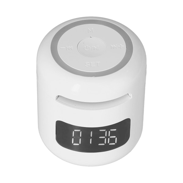 JM01 BT Kellokaiutin Monitoiminen Säädettävä Kannettava BT Kellokaiutin Radio LED-näytöllä Valkoinen