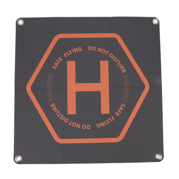 Drone Landing Pad Dobbelt Farve Sikkerhedsadvarsel Slogan Design 50cm Kvadrat Vandafvisende Drone Parkering Forklæde Pad