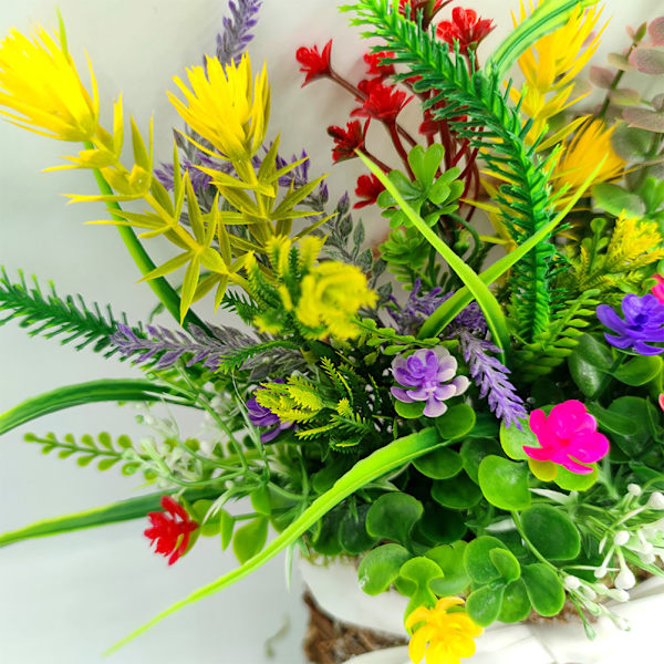 Texas Wildflower Krans Floral Kunstig Sommerhus Krans Sommer Forår Levende Blomsterkrans til Hoveddør Dekoration