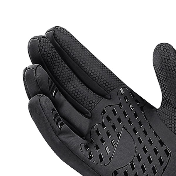 Varme Hansker Polyester Vindtett Delt Finger Berøringsskjerm Vinterhansker for Løping Fotturer Svart