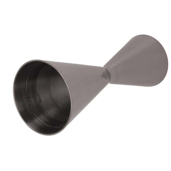 Cocktail Double Jigger Rostfritt Stål Innovativ Vimmätkopp Bartender Mätjigger 1/2oz Svart Plätering