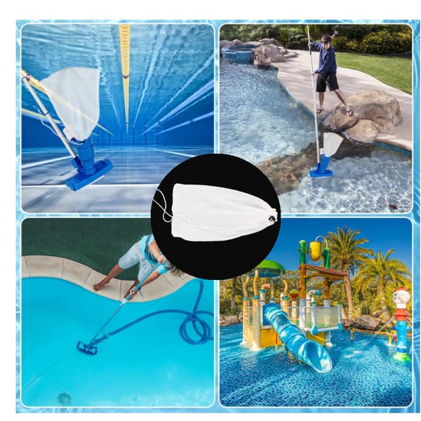 Allasfilter med dragsko filter strumpor pool sopskydd antifouling 5pcs