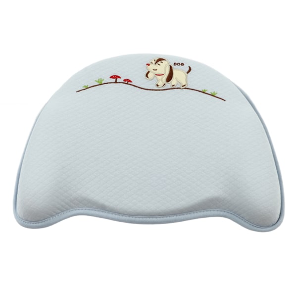 Baby Shaping Pillow - Blød, åndbar, ergonomisk pude til at forhindre fladt hoved - Ammepude til sovende baby - Blå - 11,61 x 9,06 x 0,79 tommer