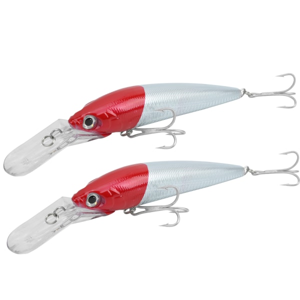 2kpl muovinen keinotekoinen simulaatio syväsukellus Minnow Lure syöttikalastustarvike1#