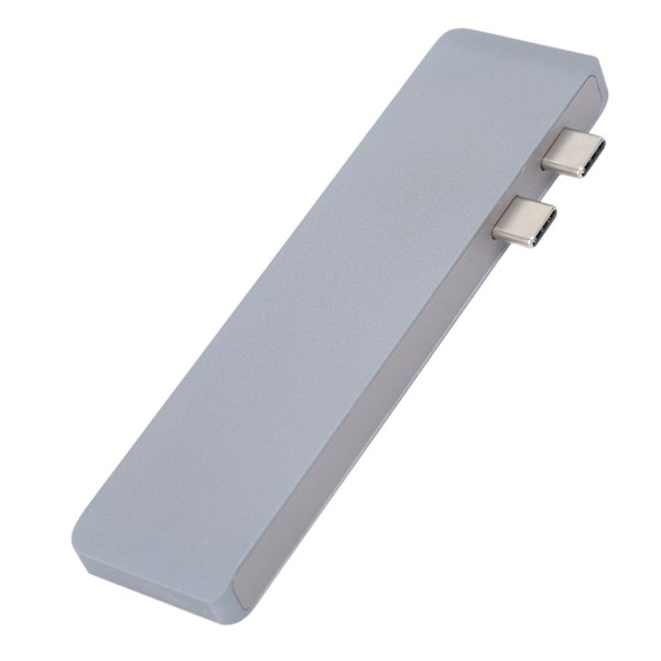 Dockningsstation 10Gbps 5Gbps USB3.0-gränssnitt Minneskortläsare Lättviktig Portabel Typ C Hub för MacBook Grå