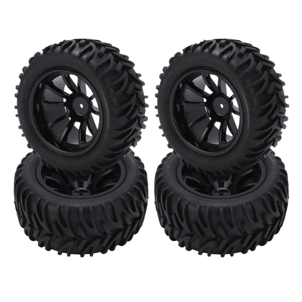 4 stk. RC plastfælg gummiringe med 10 eger sæt til Monster Trunk 1/8 1/10 RC bil